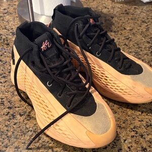AE1 Black and orange Adidas boys sneaker